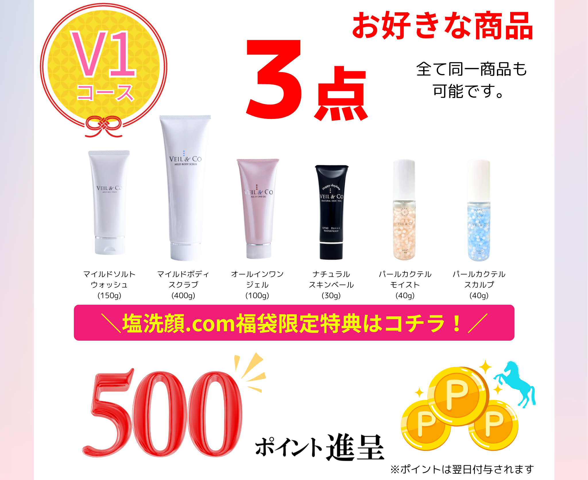 【V1コース】 お好きな商品3点